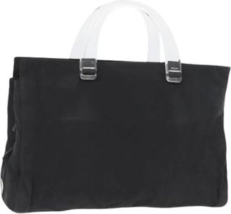 Prada Pre-owned Tote Bags, female, Black, Size: ONE SIZE Pre-owned Vintage Nylon Hand Bag