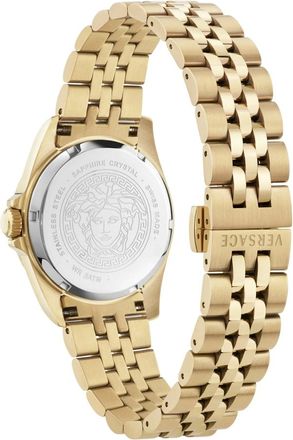 Versace Vekta0626 Horloge - Dames - Accessoires - Geel - Maat: ONE Size