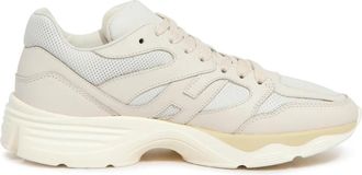 Hogan Italiaanse leren schoenen met memory foam - Dames - Sneakers - Wit - 37 1/2 EU - Leer - Schoenen