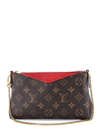 Louis Vuitton Pallas leren clutch met monogram - Bruin
