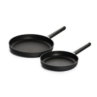 Woll Ecolite Nonstick Fry Pan Set, 9.5-Inch & 11-Inch in Black at Nordstrom