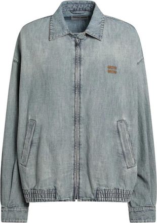 Miu Miu Chambray Blouson Jacket - Dames - Spijkerjassen - Blauw - XS - Katoen - Jassen