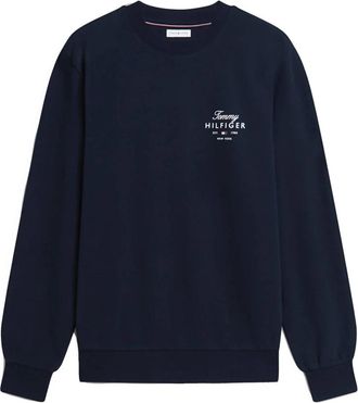 Tommy Hilfiger Script Stack Sweatshirt - Heren - Sweatshirts - Blauw - M - Hoodies & sweatvesten