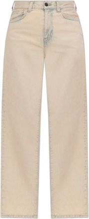 Carhartt Work in Progress Hoge taille jeans - Dames - Regular Fit Jeans - Beige - S - Katoen - Jeans