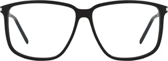 Saint Laurent Square Full Rim Eyeglasses - Black