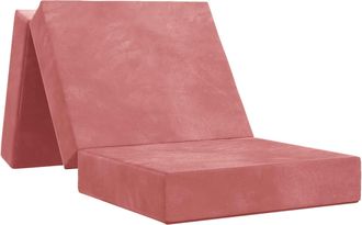 vidaXL Sof&aacute; Cama Plegable 75 X 63 X 45 Cm Rosa Vidaxl