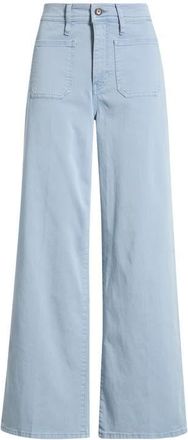 Frame Denim Le Slim Palazzo Harbor Pocket High Waist Wide Leg Jeans in Sky Blue at Nordstrom, Size 31