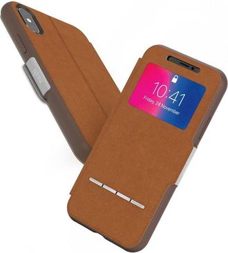 Moshi Sensecover Para Iphone Xs / X - Estuche R&iacute;gido / Carcasa Sensible Al Tacto - Marr&oacute;n Caramelo