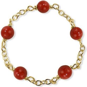 Jewelmak 14K Red Coral Ring
