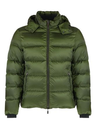 Moorer hooded quilted down jacket - Green