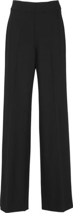 Carolina Herrera Black Wide-Leg Wool Palazzo Pants