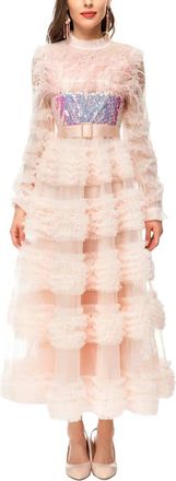 Burryco Burryco Pink Maxi Dress