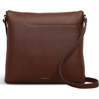 Radley London Pockets Textured Large Top Zip Crossbody Bag in Chocolate at Nordstrom Rack