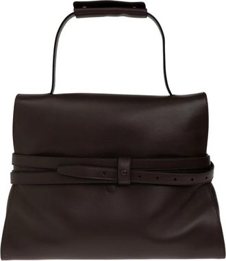 Moschino Tie Me Bag - Dames - Schoudertassen - Bruin - ONE Size - Katoen - Tassen