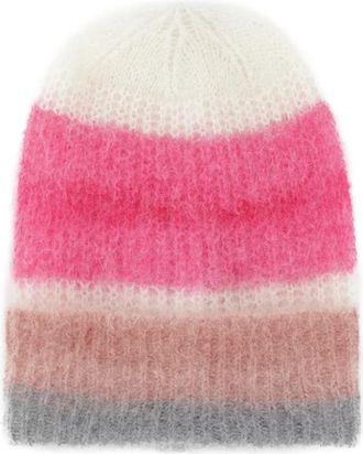 Americandreams Mila Mohair Beanie - Dames - Hoeden - Veelkleurig - ONE Size - Wol - Accessoires