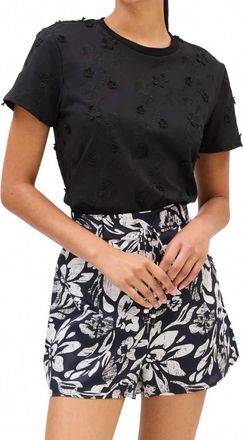 Allison New York Tracy Waistband Short In Black/ivory Floral