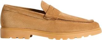 Kiton Su&egrave;de kalfsleren loafer - Heren - Loafers - Bruin - 42 EU - Su&egrave;de - Schoenen