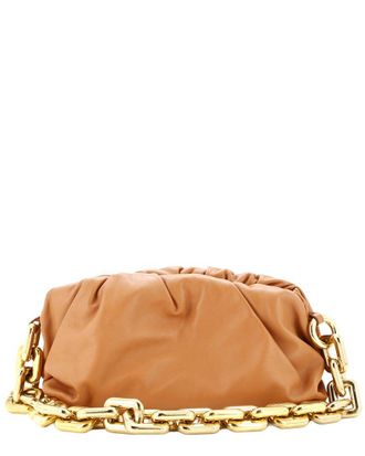 Bottega Veneta Brown Sheep Leather The Chain Pouch Teen (Authentic Pre-Loved)