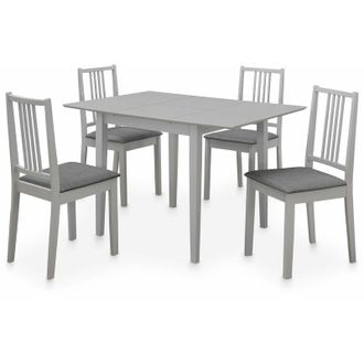 vidaXL Vidaxl - Juego De Muebles De Comedor 5 Piezas Mdf Gris