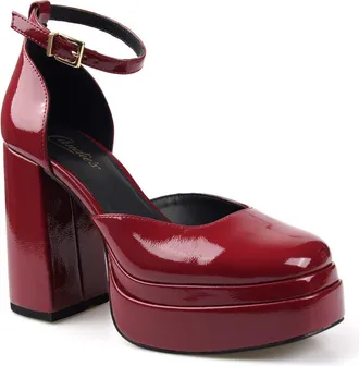 Candie's Topanga Ankle Strap Platform Pump in Winfx at Nordstrom, Size 10