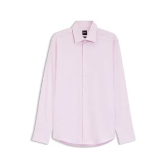 BOSS Easy-iron regular-fit shirt in stretch-cotton dobby