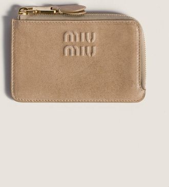 Miu Miu Nappa leather envelope card holder