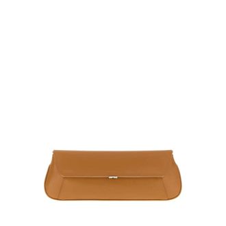 Amina Muaddi Ami Clutch Bag - female - Amina Muaddi - Clutches - Brown - ONE SIZE - Bags
