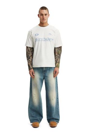 Cotton On Box Fit Graphic T-Shirt in Vintage White Everyday at Nordstrom, Size X-Large