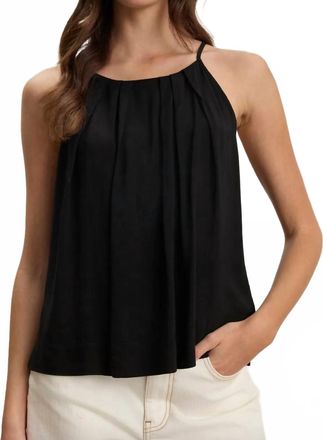 Velvet Piper Tank Top In Black