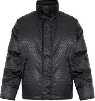 Alexander McQueen Gewatteerde jas met logo - Heren - Gewatteerde jassen - Zwart - L - Satijn - Jassen