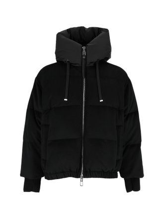 Duno Quilted Puffer Jacket with High Collar and Cropped Silhouette