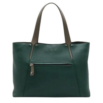 Bulgari Pre-owned Tote Bags, female, Green, Size: ONE SIZE Pre-owned Octo Leather Tote Bag