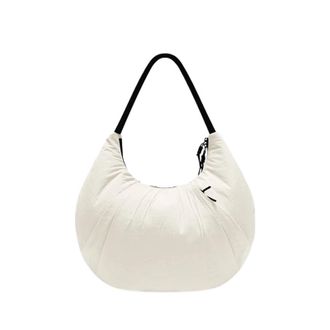 Generic Compatible For 1 womens casual bag, large capacity handbag, simple shoulder, outdoor travel crescent, shopping Tote(Beige)