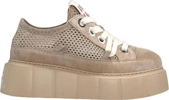 INUIKII Matilda Net Sneaker - Dames - Sneakers - Bruin - 41 EU - Leer - Schoenen