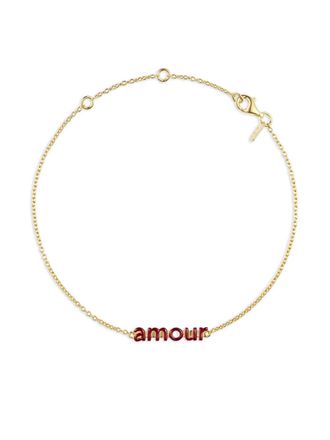 DESIGN LETTERS Bracciale con lettere - Oro