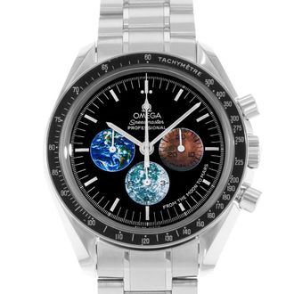 Omega Pre-owned Omega Speedmaster Professional Moonwatch Chronograph Automatic Black Dial Mens Watch 3577.50.00