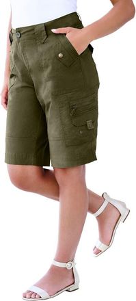 Roaman's Plus Size Cargo Shorts in Dark Olive Green at Nordstrom, Size 30