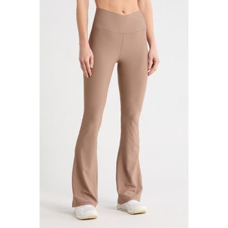 Yogalicious Wonderlink Madison Crossover Flared Leggings in Tiramisu at Nordstrom Rack, Size X-Small