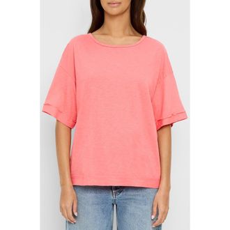 Michael Stars Tilda Oversize Cotton Crewneck T-Shirt in Coral Sherbet at Nordstrom