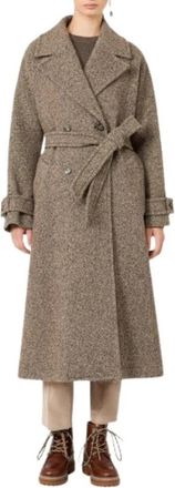 Max Mara Tema Jas - Dames - Mantel - Bruin - XS - Wol - Jassen