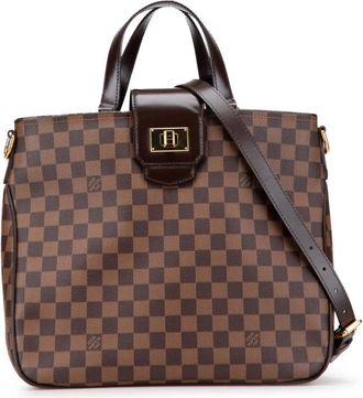 Louis Vuitton Pre-owned Handbags, female, Brown, Size: ONE SIZE Pre-owned Checkered Pattern Tote Bag