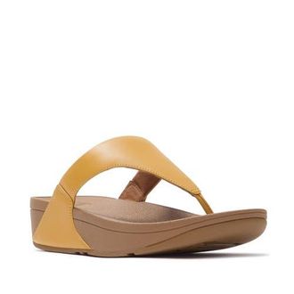 FitFlop Lulu Leather Toe Post Sandal in Turmeric at Nordstrom, Size 10