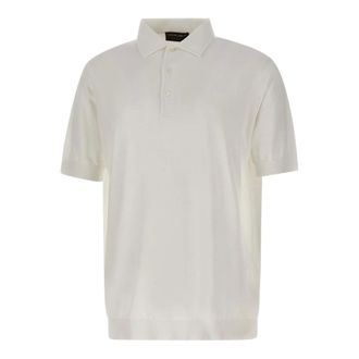 FILIPPO DE LAURENTIIS Cotton Crepe Polo Shirt - male - Filippo De Laurentiis - Polo Shirts - White - 3XL - Tops