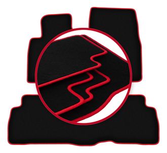 OEM Alfombrillas Carlux-red Para Toyota Land Cruiser J200 Fl Todoterreno (2015-)