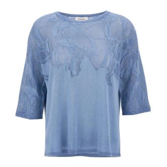 KANGRA Ronde hals trui S4K 8011 - Dames - Ronde hals truien - Blauw - L - Katoen - Truien & Vesten