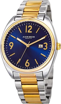 Akribos XXIV Blue Dial Two-tone Mens Watch AK957TTG