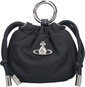 Vivienne Westwood Black Orb Drawstring Fabric Key Pouch