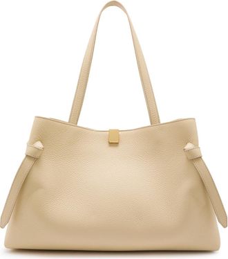 Yuzefi Gyoza Grained Leather Tote - Cream - One Size