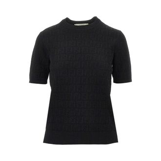 Fendi Jacquard FF knitted T-shirt Woman 40