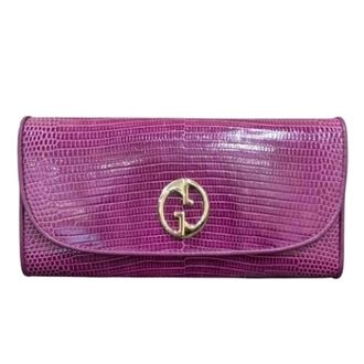 Gucci Pre-owned Wallets, female, Purple, Size: ONE SIZE Pre-owned Long wallet (bi-fold)